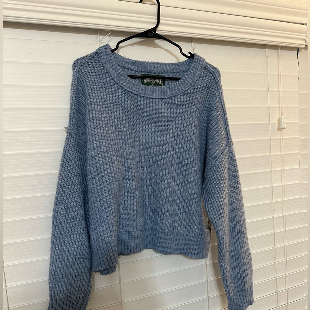 American Eagle thick blue sweater